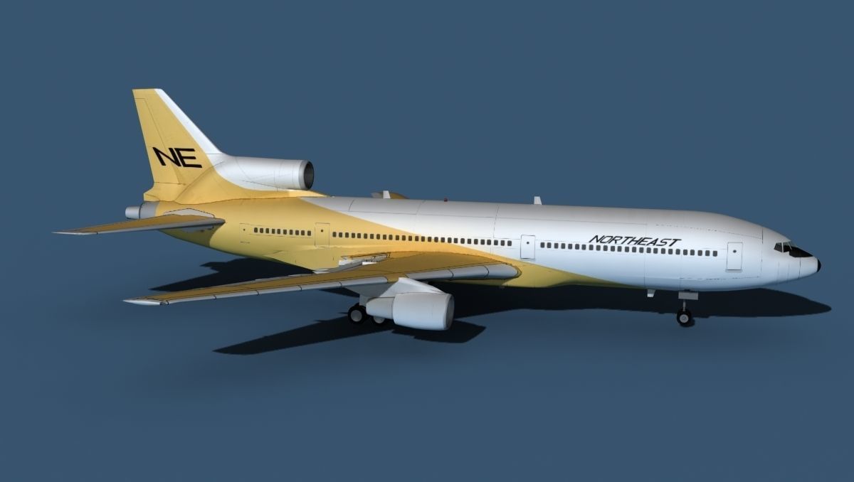 Lockheed L-1011-50 Northeast 3D model_4