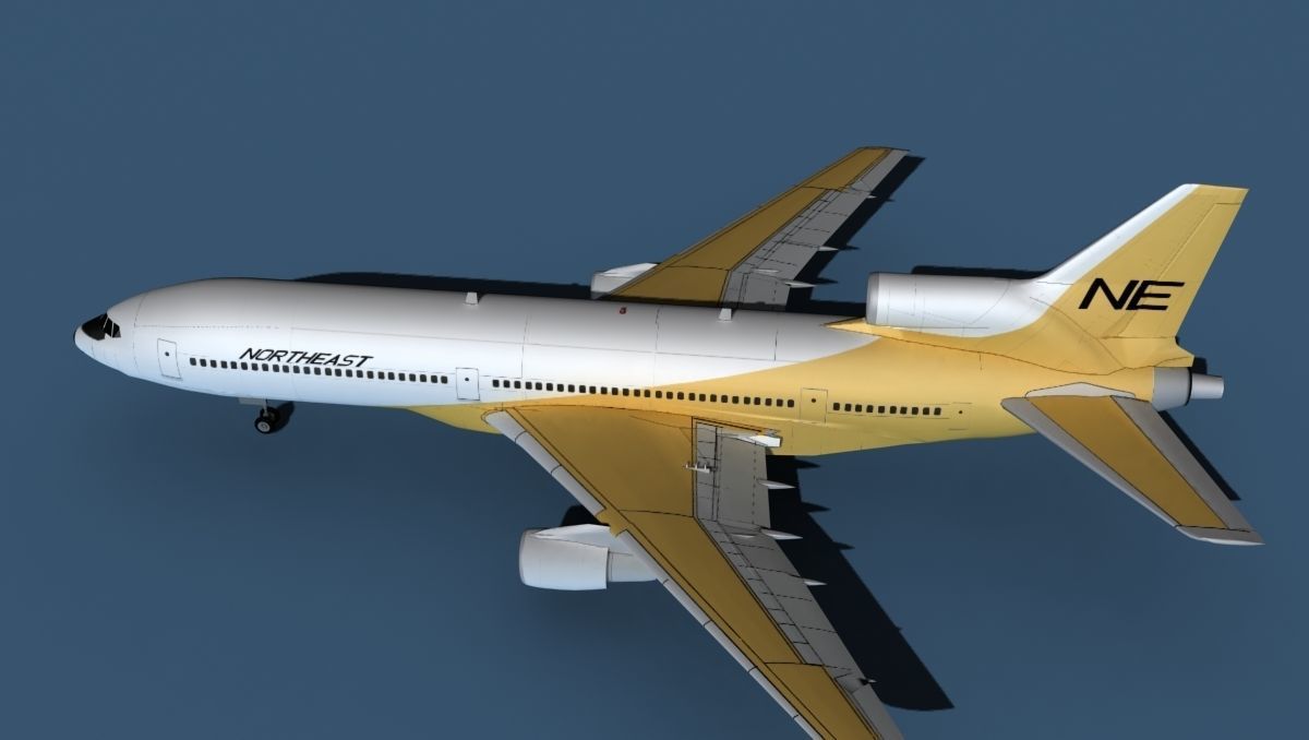 Lockheed L-1011-50 Northeast 3D model_9