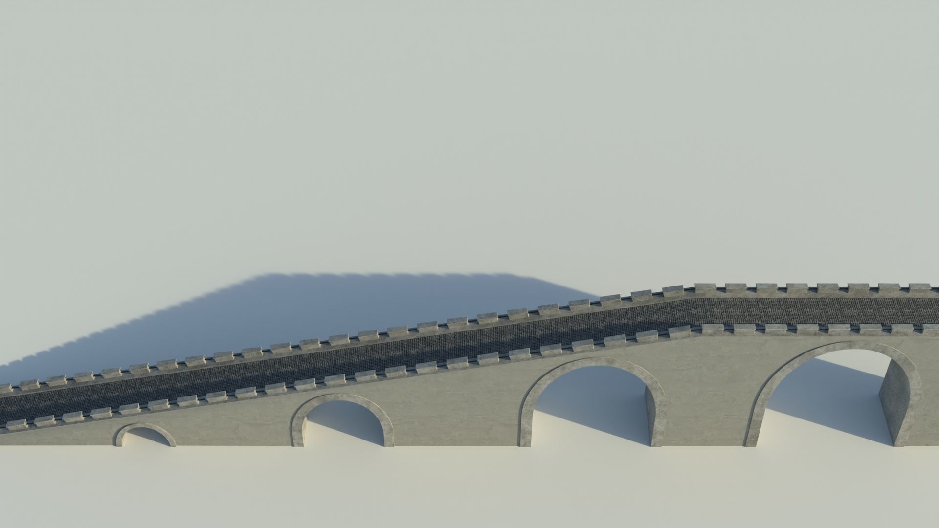 Bridge 3D model great wall of china Low-poly 3D model_6