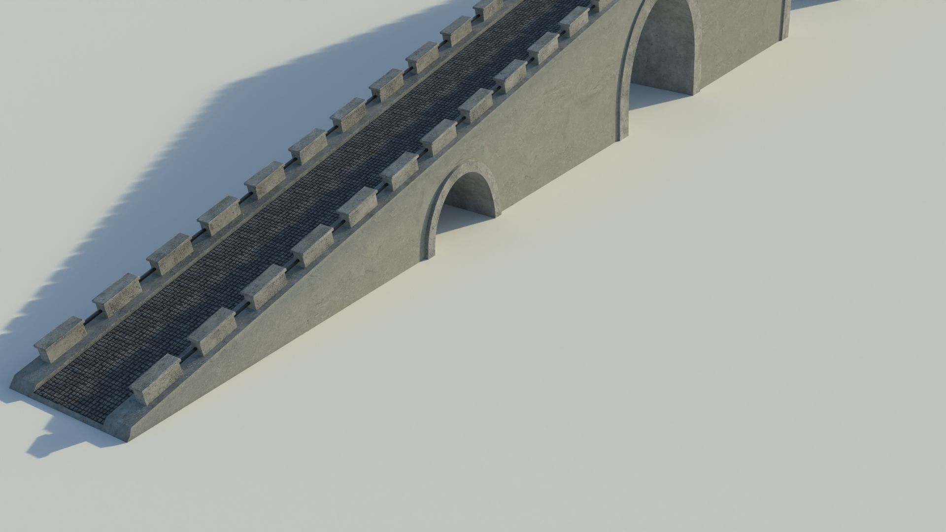 Bridge 3D model great wall of china Low-poly 3D model_7