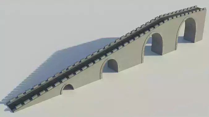 Bridge 3D model great wall of china
