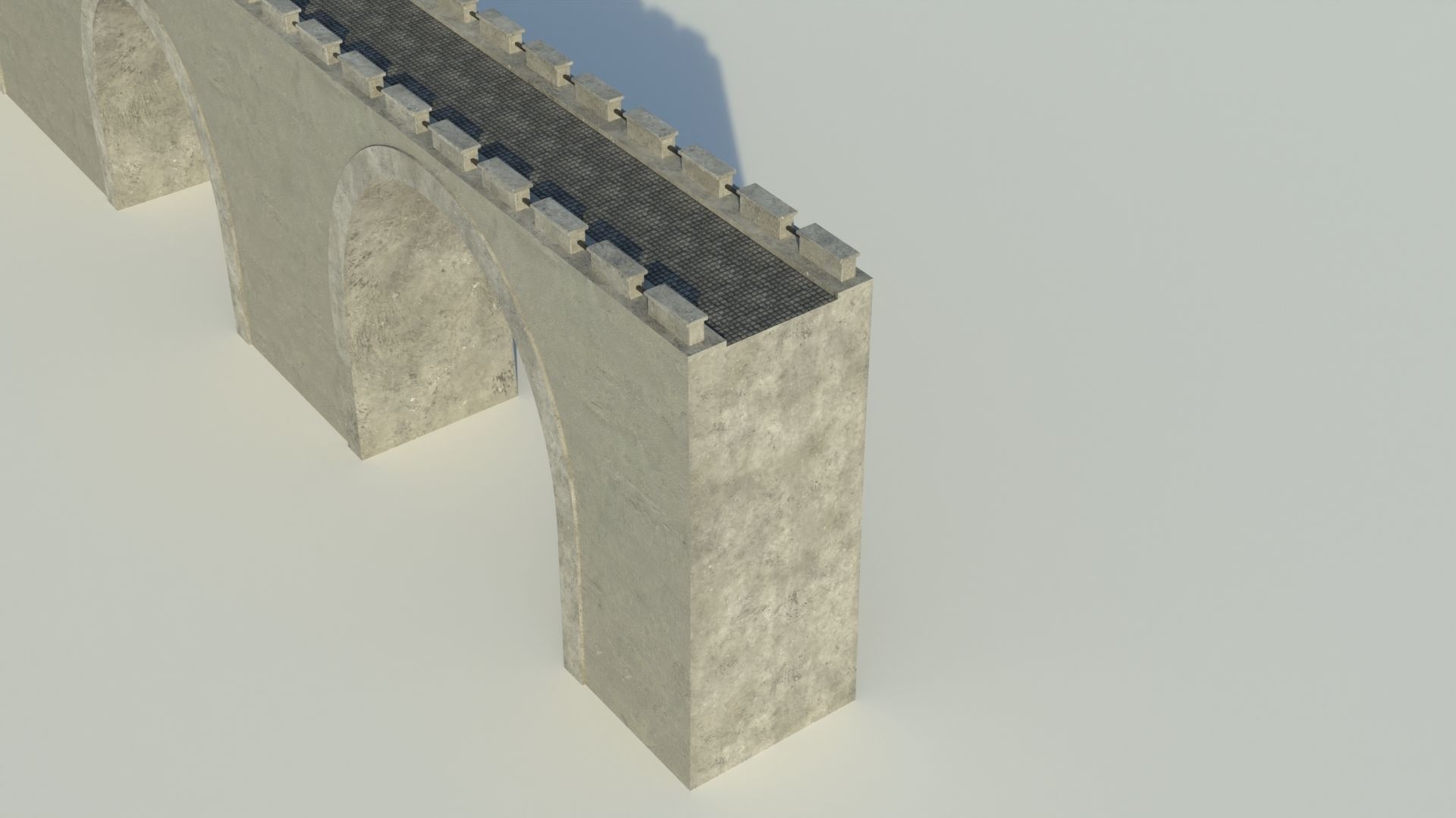 Bridge 3D model great wall of china Low-poly 3D model_8