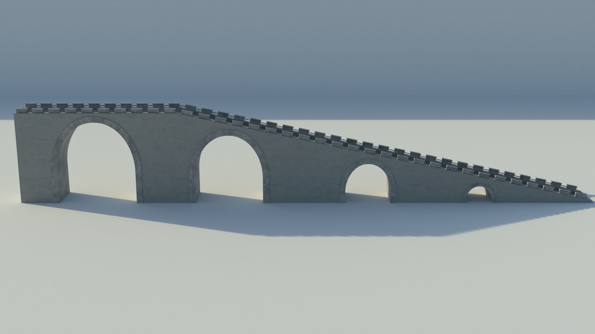Bridge 3D model great wall of china Low-poly 3D model_5