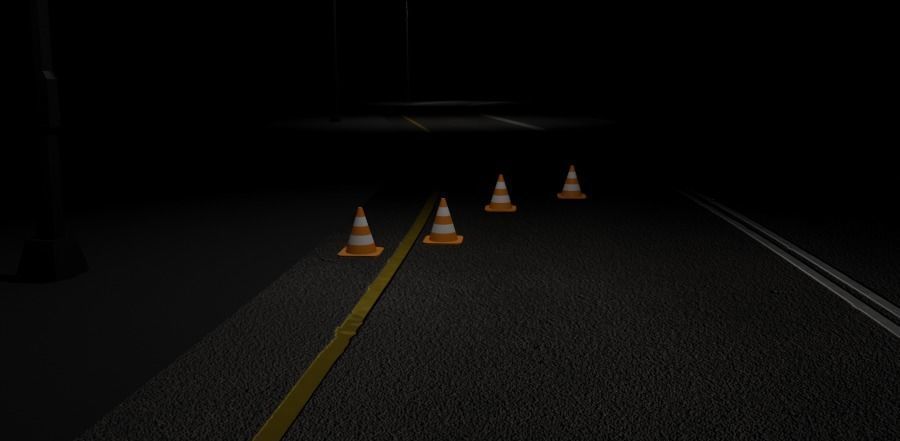 TRAFFIC CONE  Low-poly 3D model_1