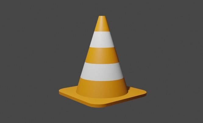 TRAFFIC CONE  Low-poly 3D model_4