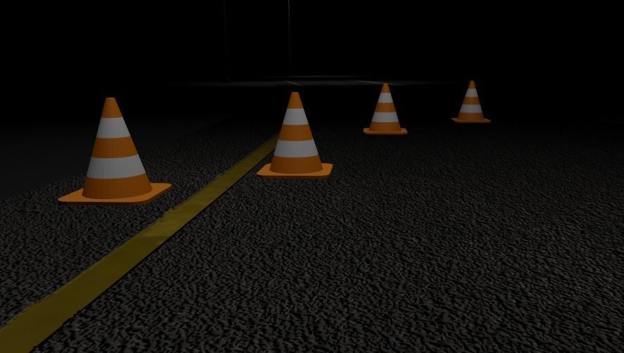 TRAFFIC CONE  Low-poly 3D model_2