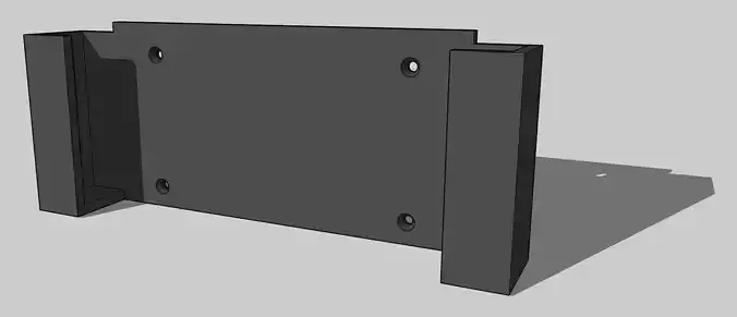 CalDigit USB-C Pro wall mount - access to all ports 3D print model
