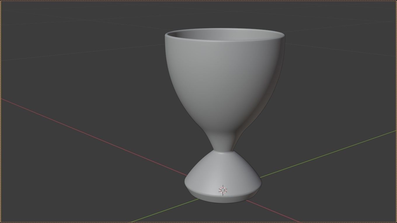 Silver Chalice Low-poly 3D model_2