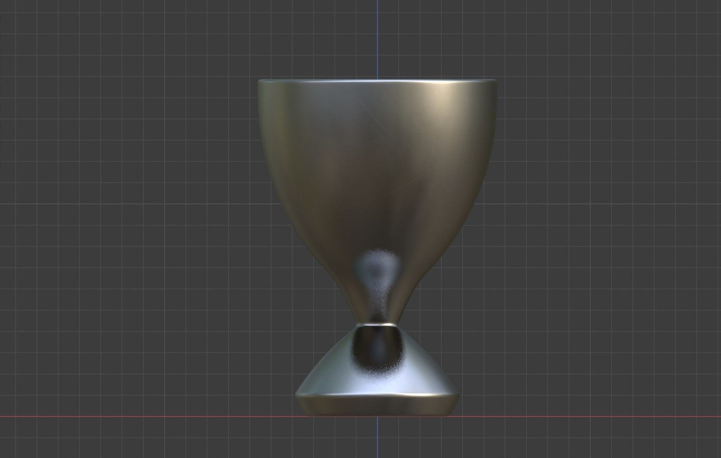 Silver Chalice Low-poly 3D model_6