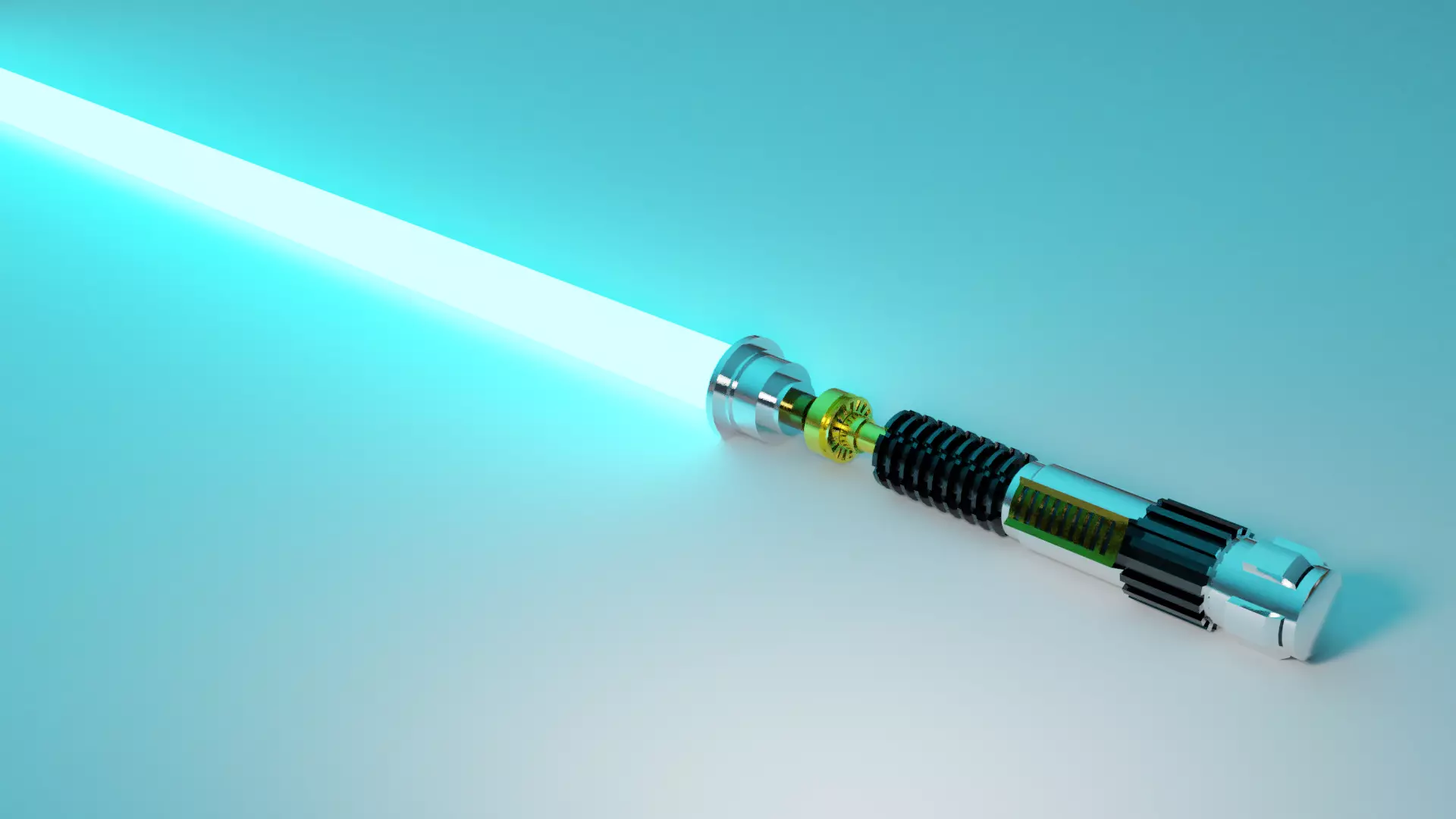 Obi-Wan Kenobis lightsaber Free 3D model