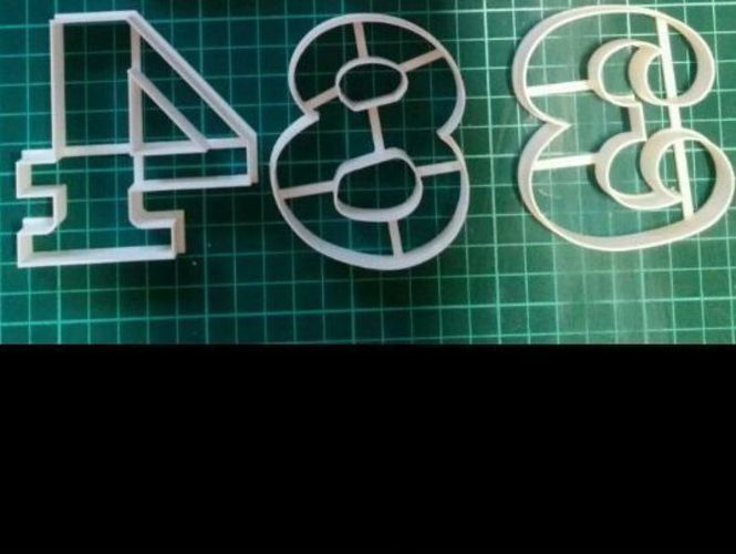 Beautiful Numbers 0-9- 70mm 3D print model_5