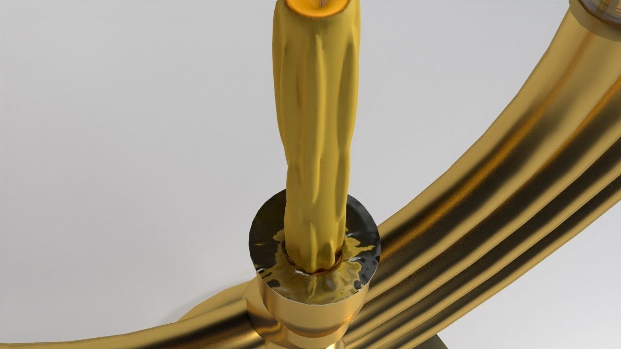 menorah gold 3D model_5