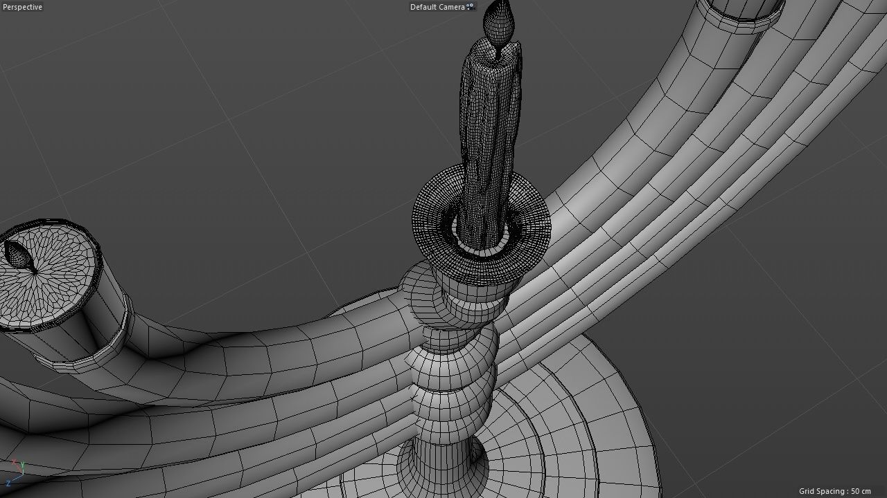 menorah gold 3D model_11