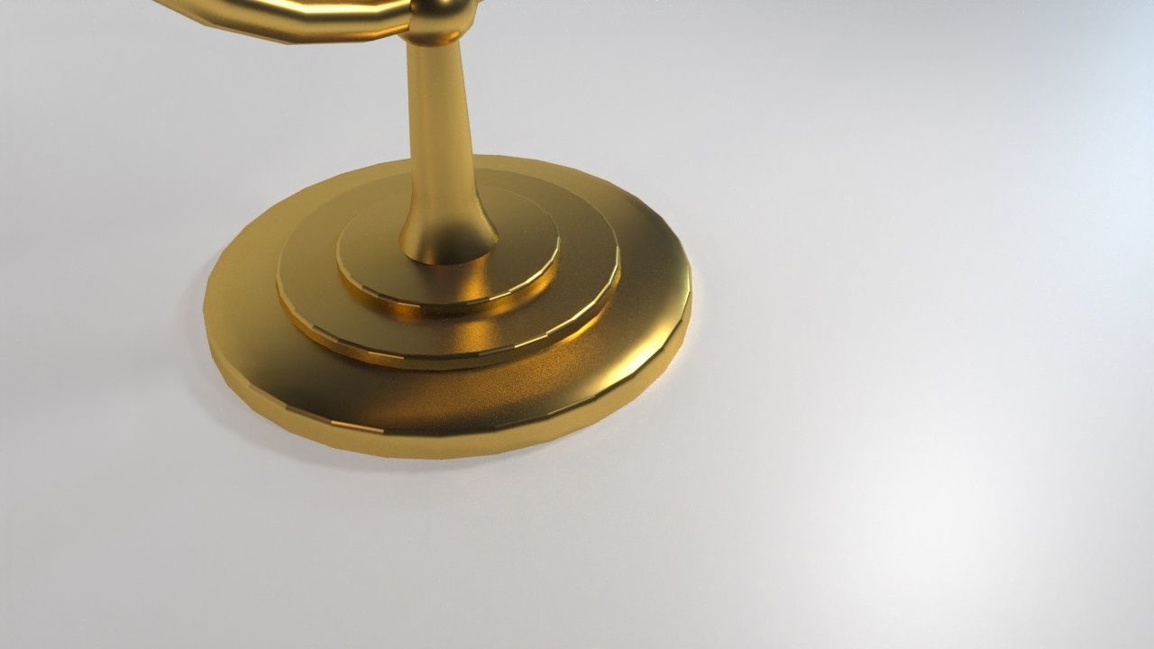 menorah gold 3D model_6