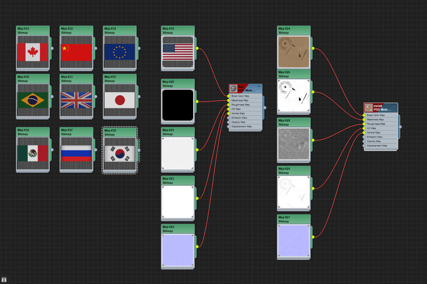 Flags for the table on the stand  Low-poly 3D model_14