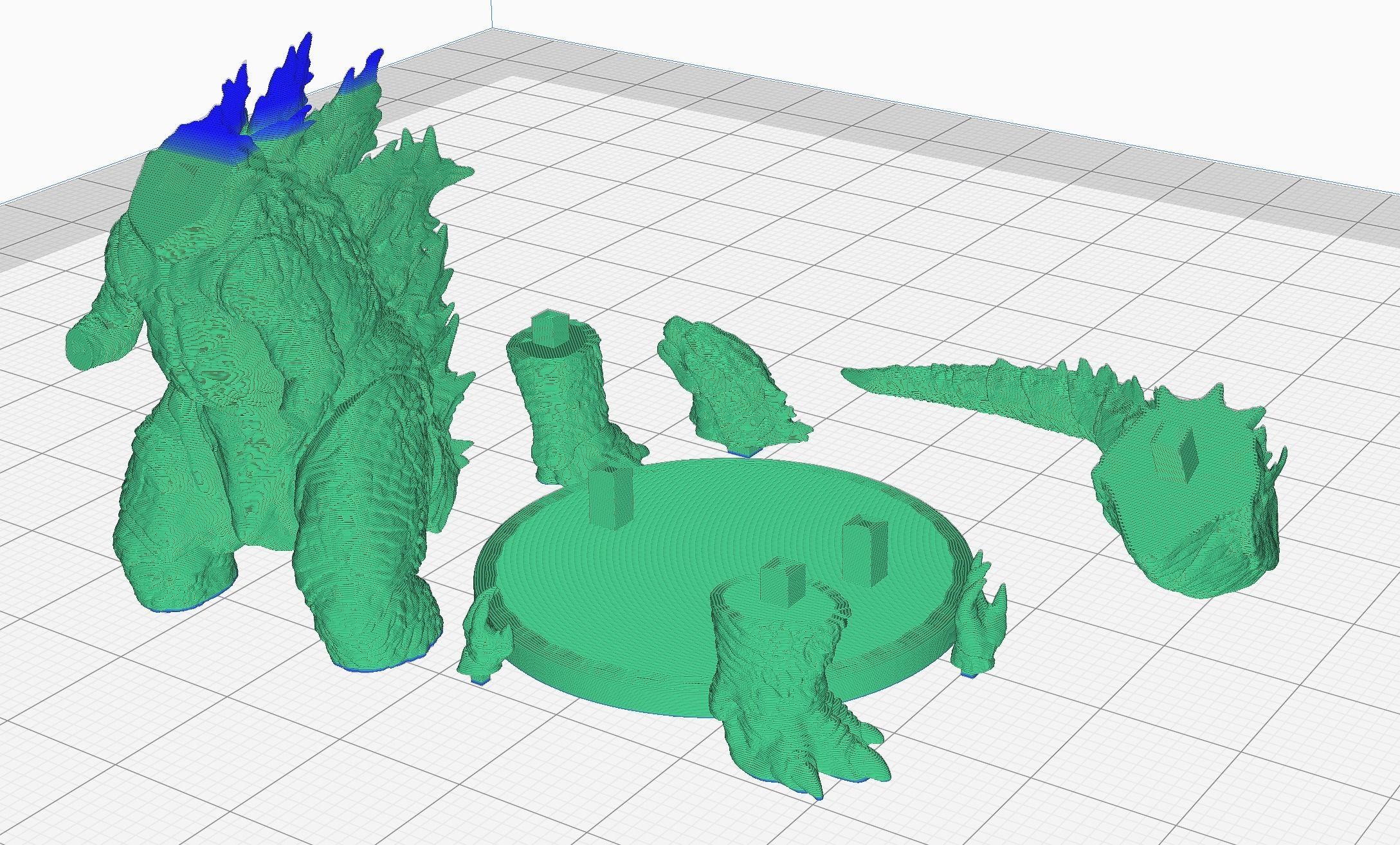 Godzilla statue 3D print model_14