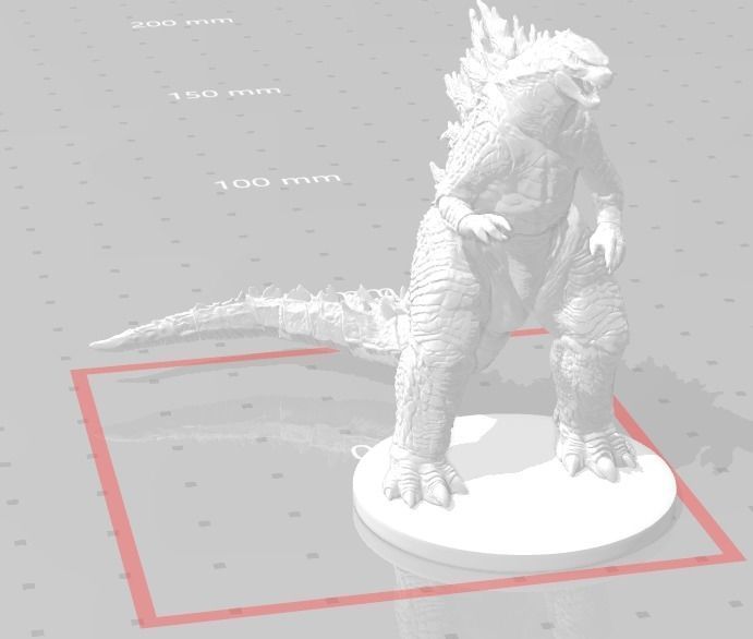 Godzilla statue 3D print model_3