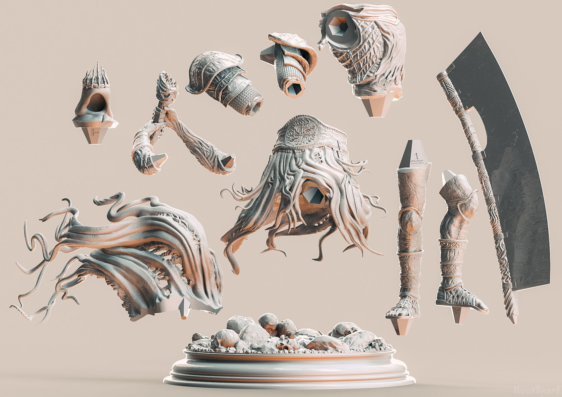 Yhorm the Giant Statue 3D print model_7