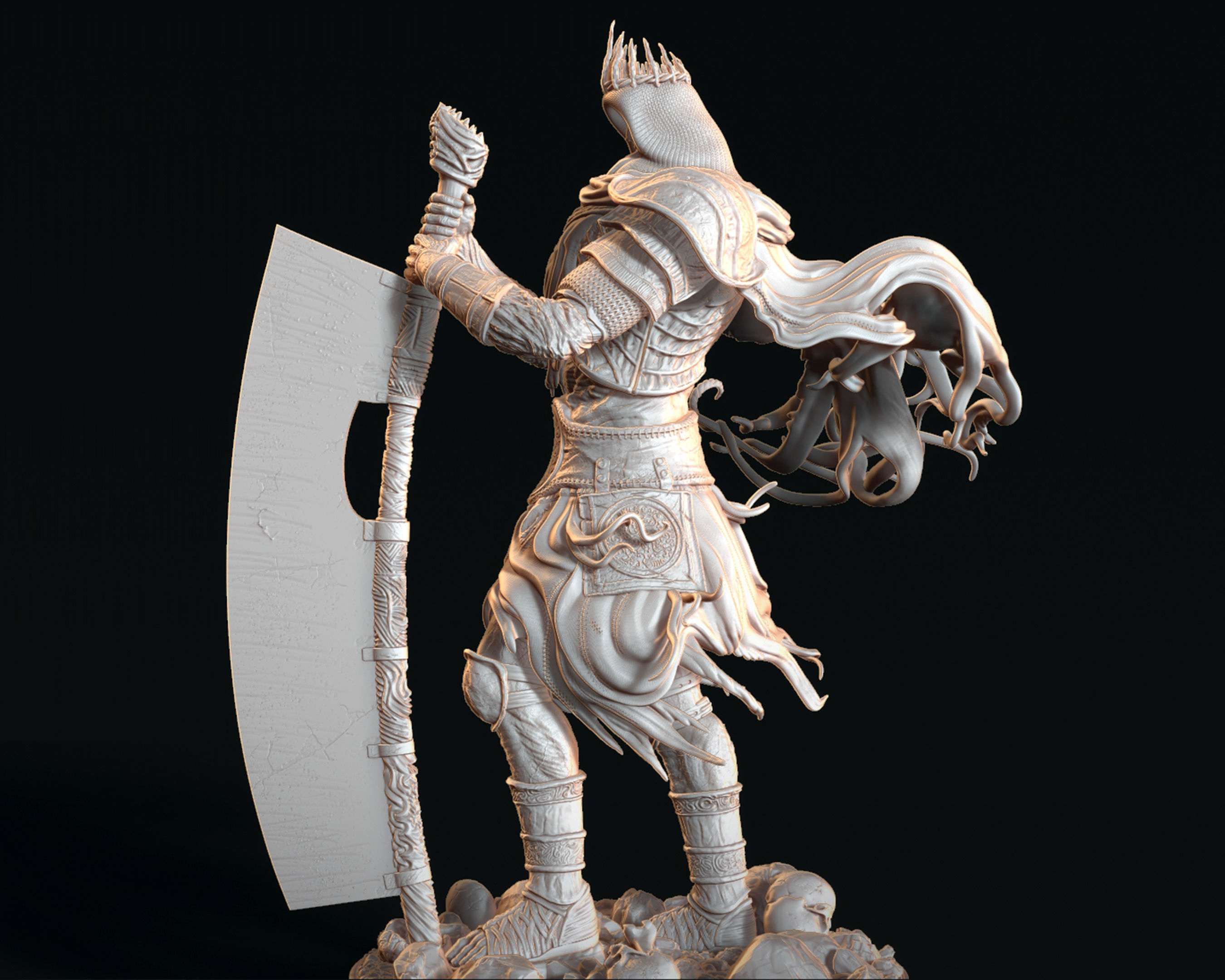 Yhorm the Giant Statue 3D print model_2
