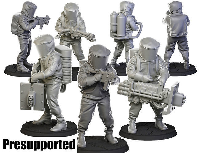 Biohazard suit 32 mm  3D print model