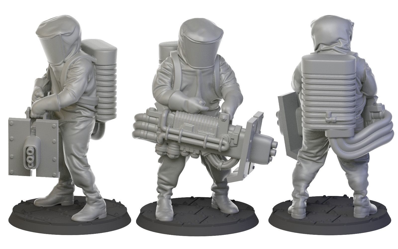 Biohazard suit 32 mm  3D print model_3
