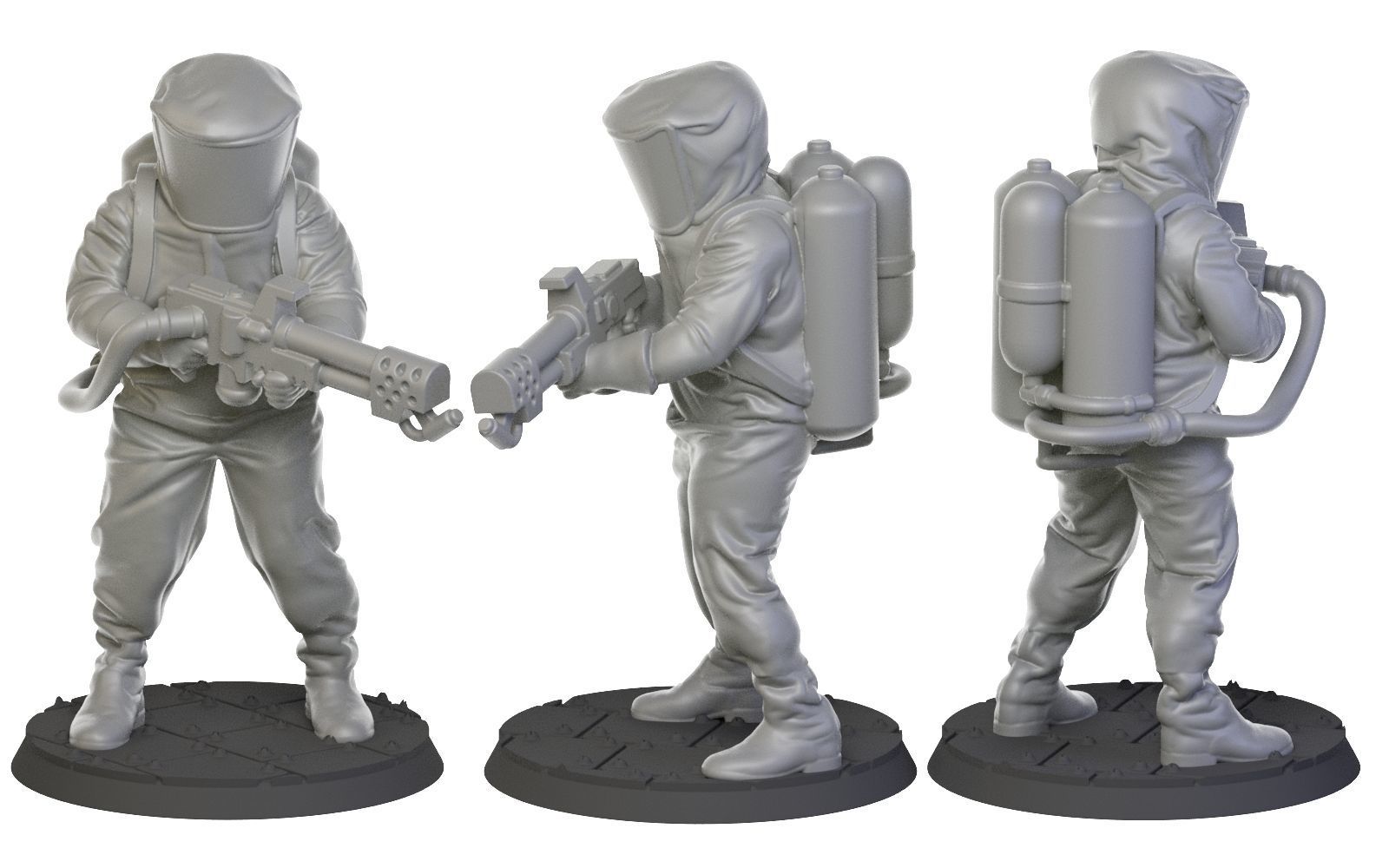 Biohazard suit 32 mm  3D print model_2