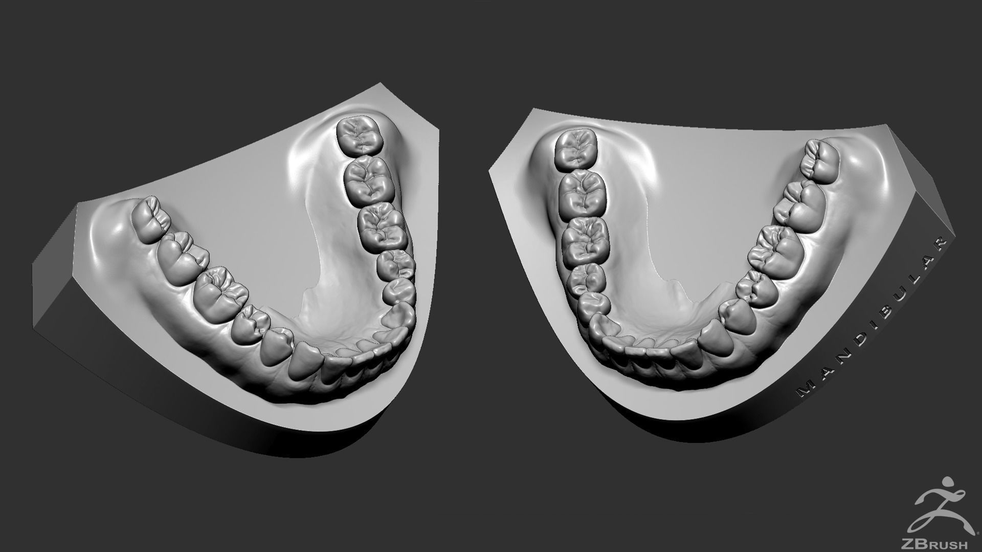 High Poly Mouth with teeth and gums 3D model_25