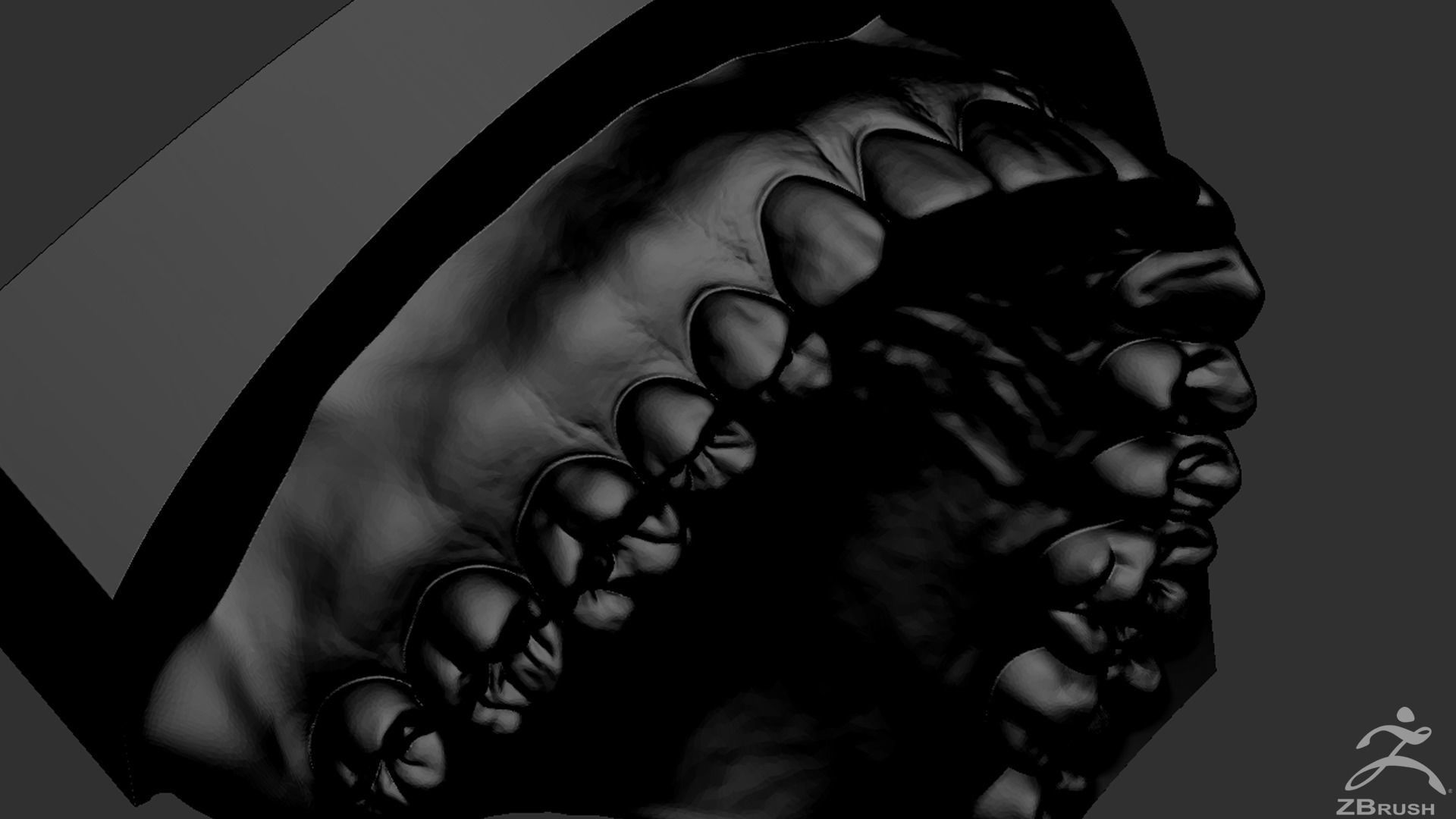 High Poly Mouth with teeth and gums 3D model_32