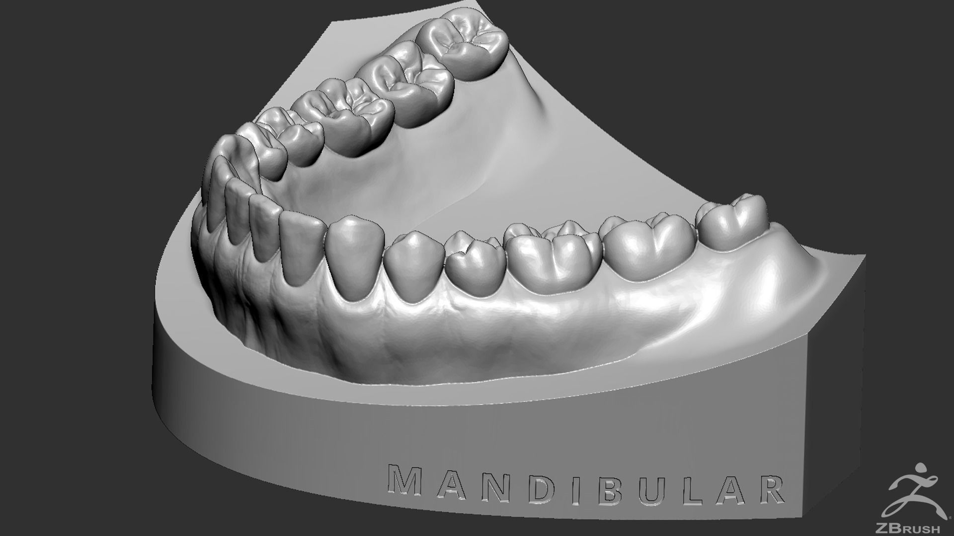 High Poly Mouth with teeth and gums 3D model_24