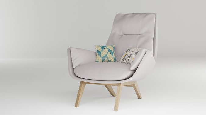 Garbo I Webstoff Lounge Chair 3D model