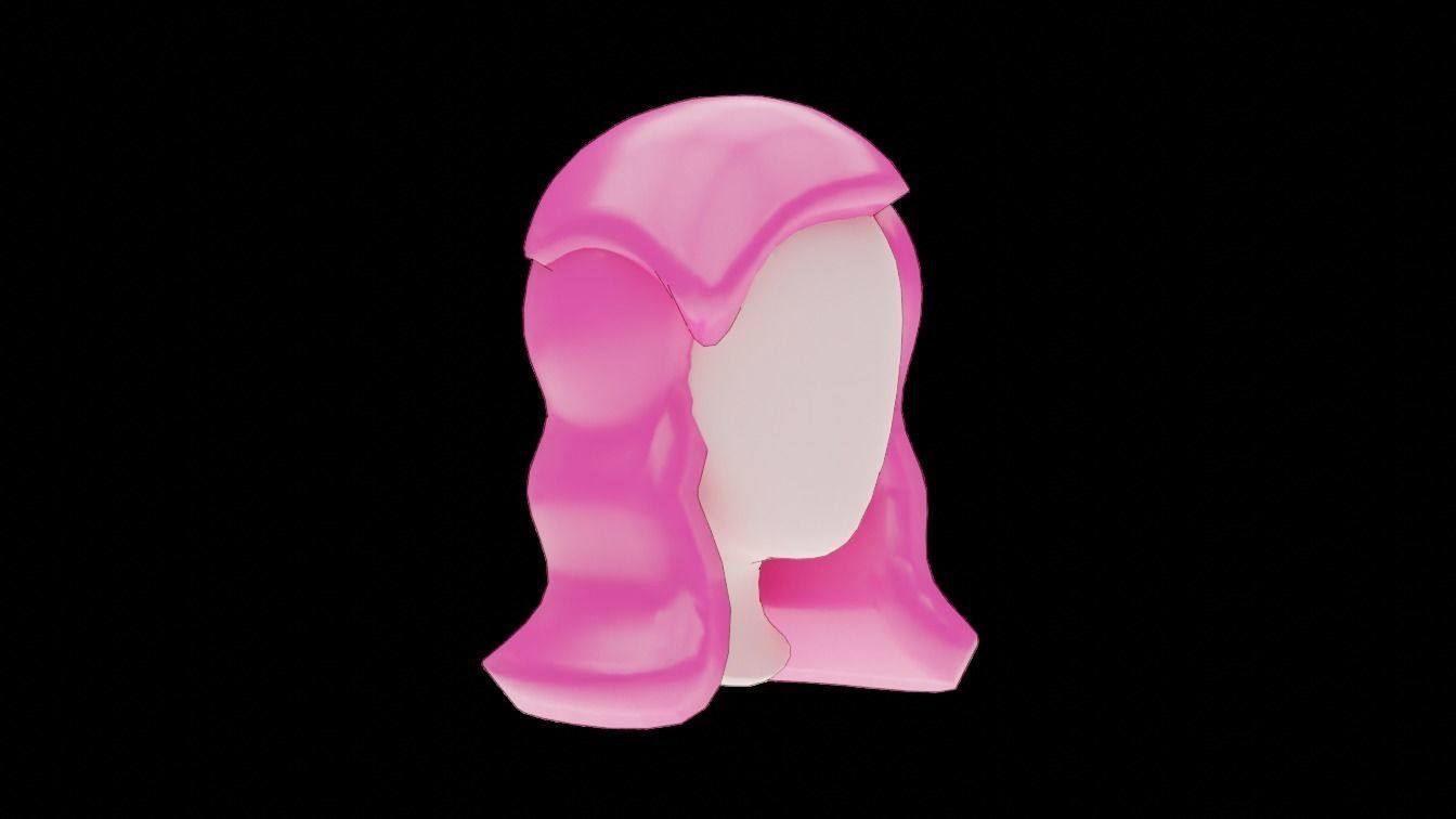 Base Stylized Haircuts 66-70 3D model_9