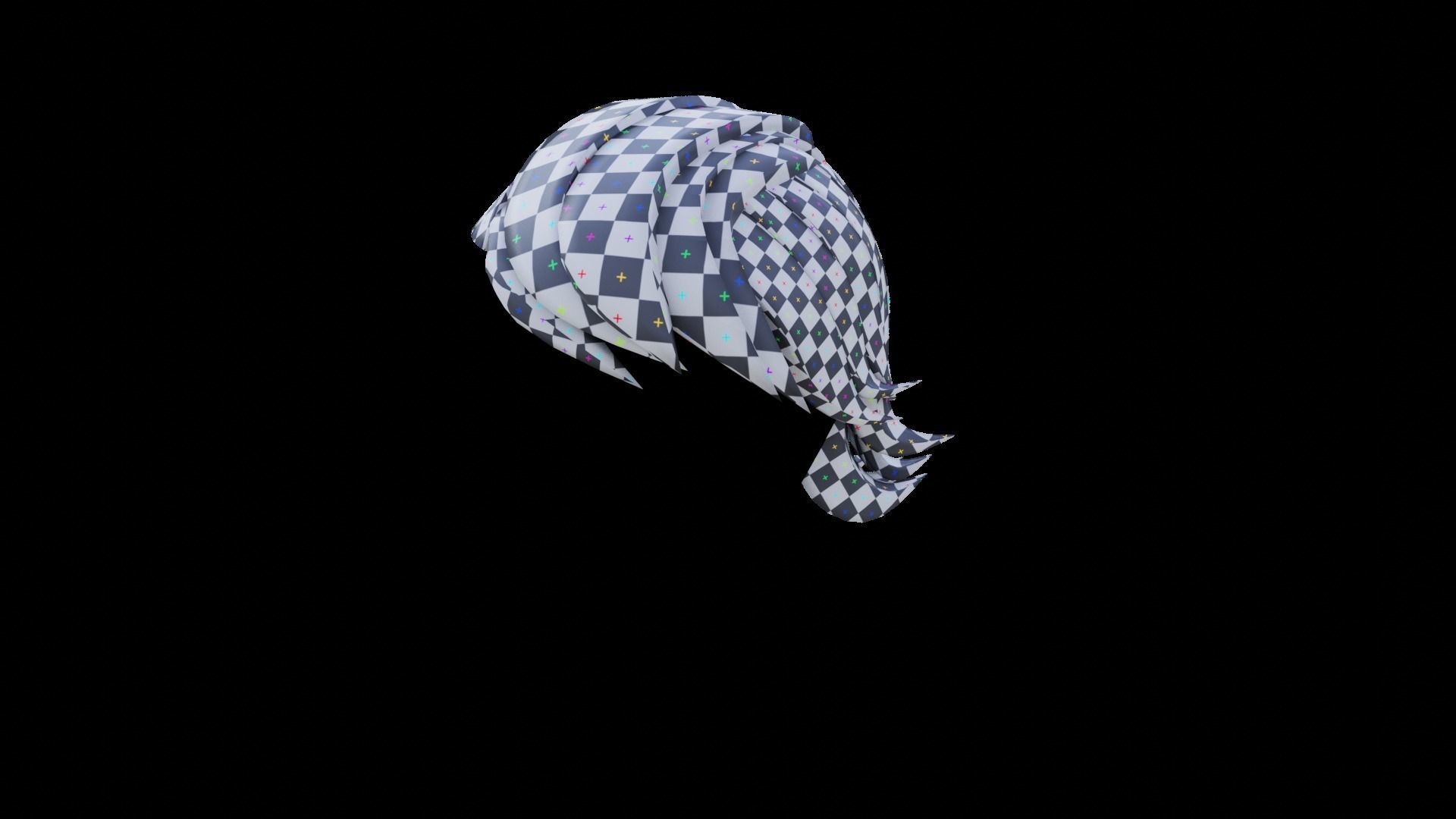 Base Stylized Haircuts 66-70 3D model_25