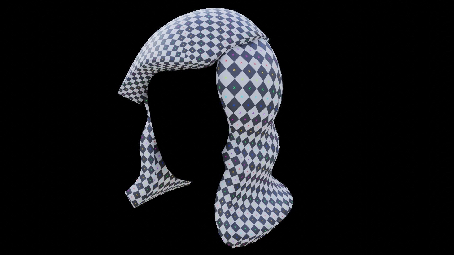 Base Stylized Haircuts 66-70 3D model_27