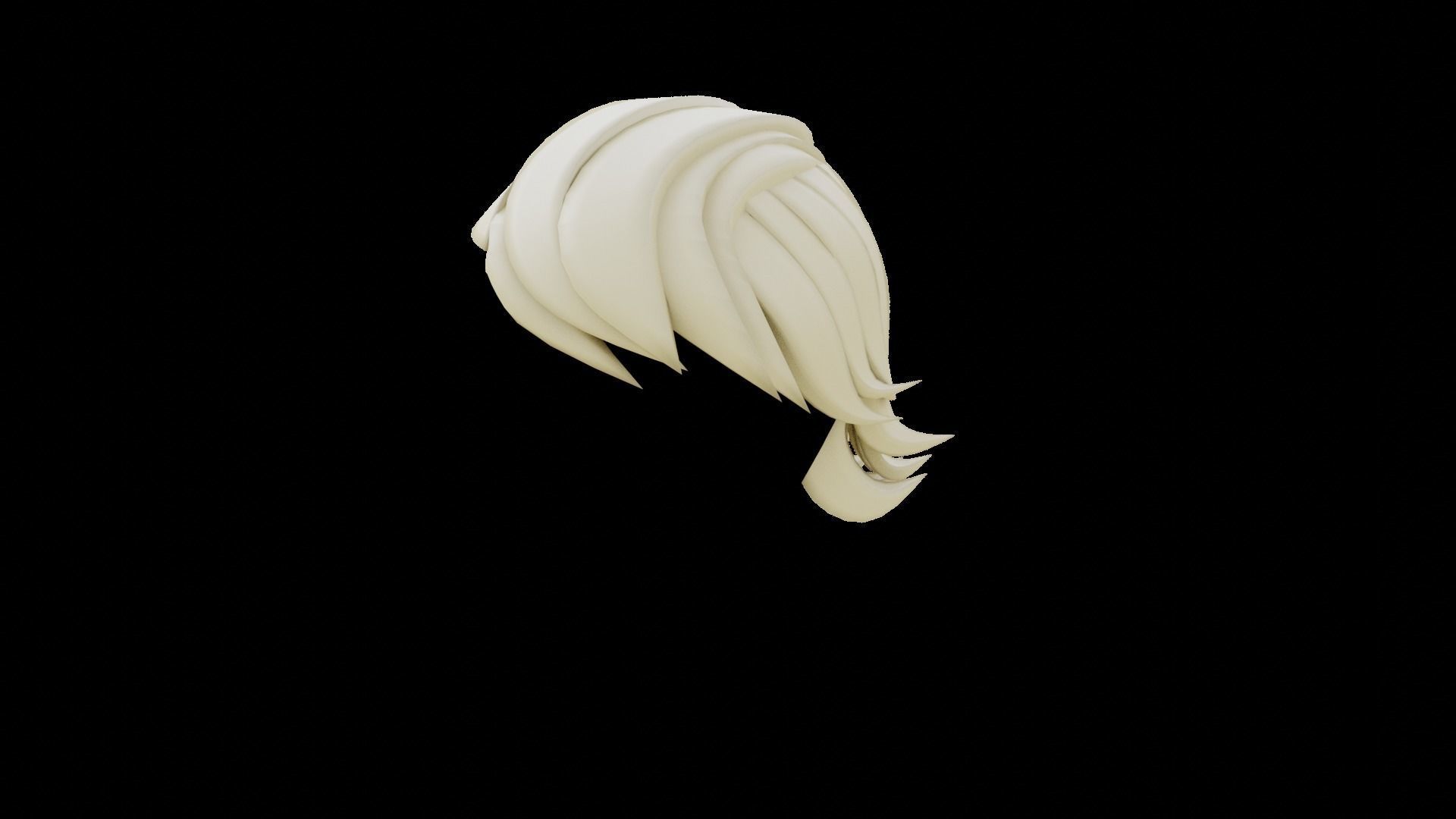 Base Stylized Haircuts 66-70 3D model_20