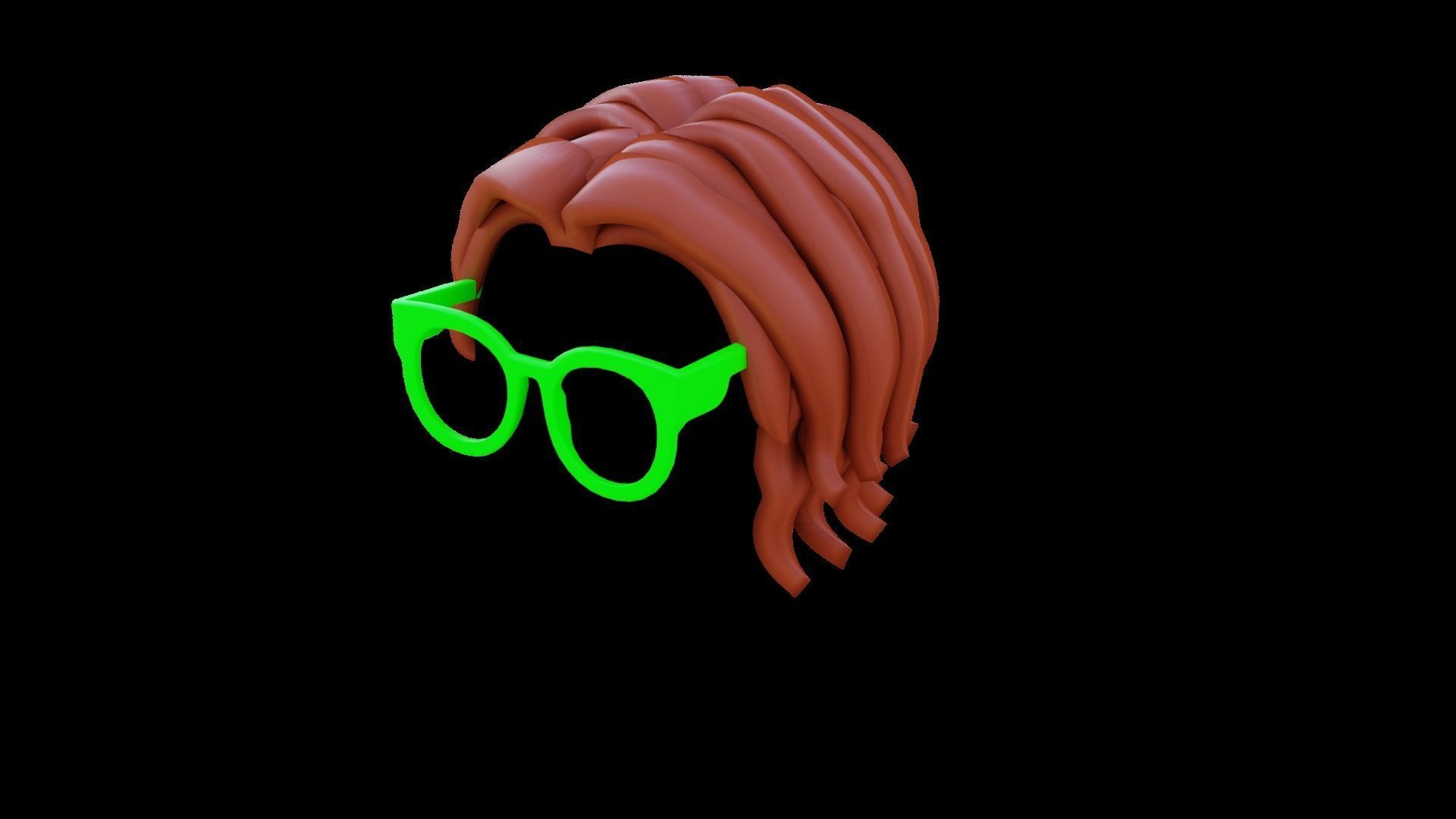 Base Stylized Haircuts 66-70 3D model_21