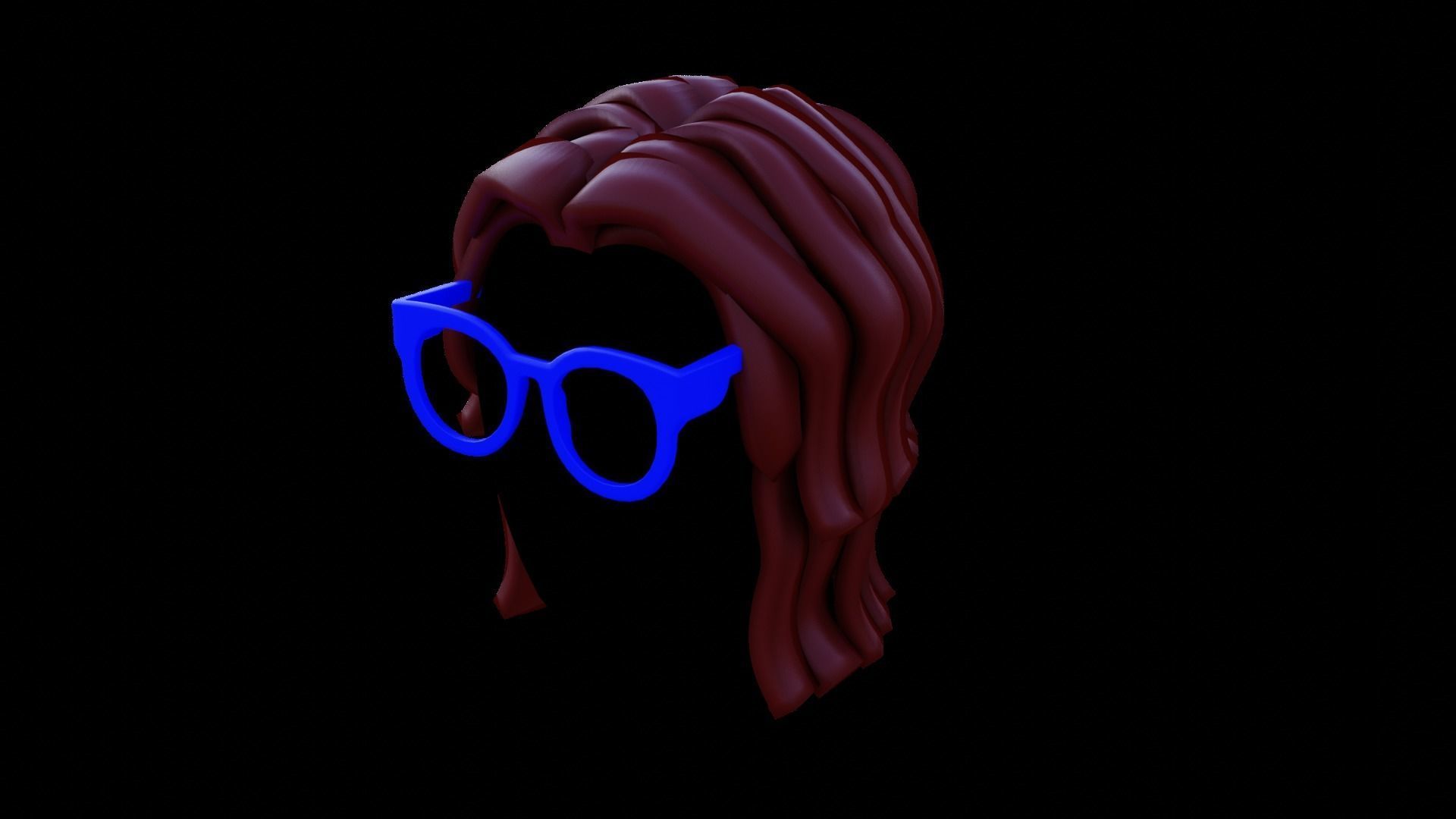 Base Stylized Haircuts 66-70 3D model_28