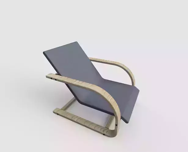 Chair lounge with wooden frame