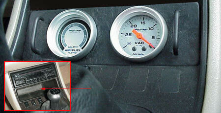 Standard DIN-plate gauge panel with two 52mm gauges 3D print model_1