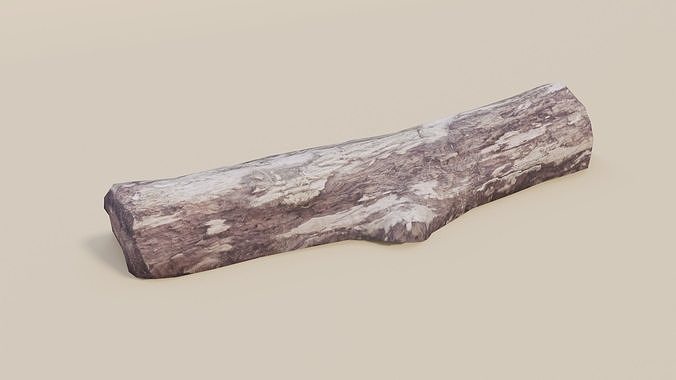 Game Ready Log lying Low-poly 3D model