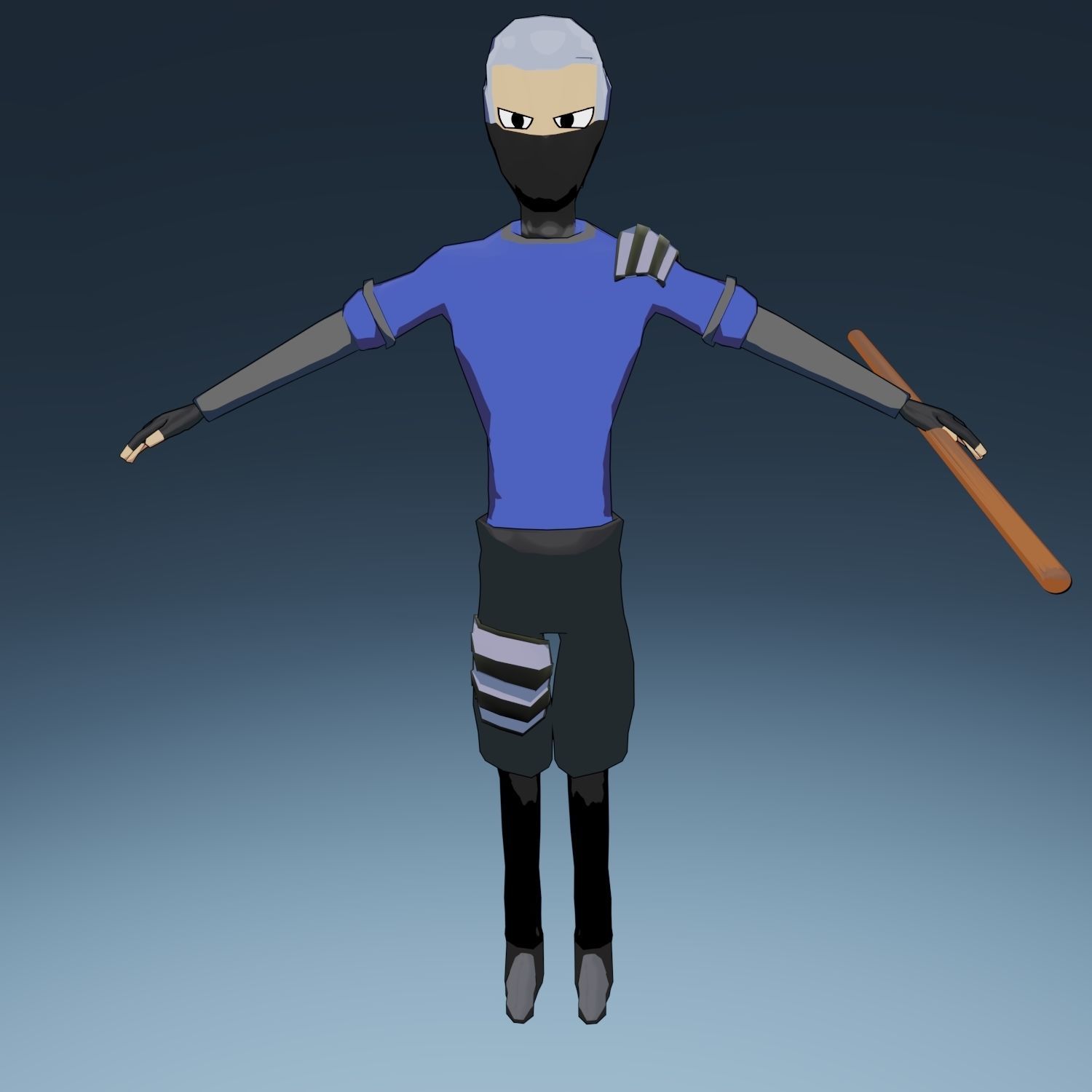 Generic Ninja Low Poly Rigged Low-poly 3D model_2