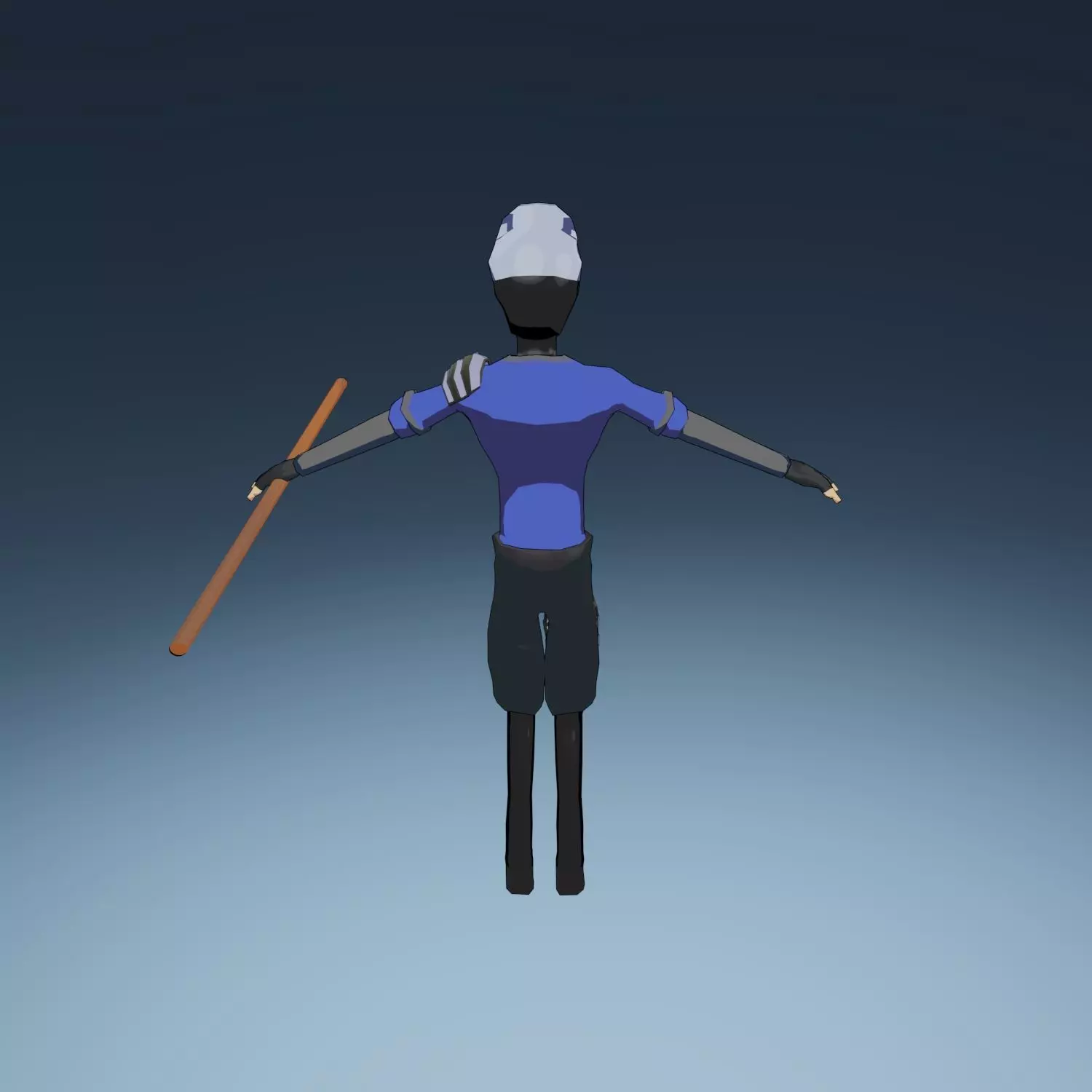 Generic Ninja Low Poly Rigged Low-poly 3D model_0