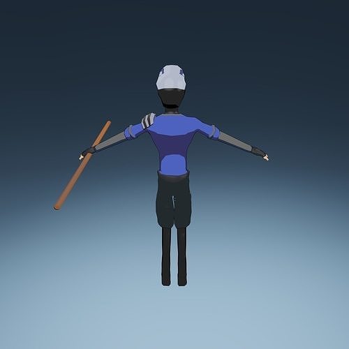 Generic Ninja Low Poly Rigged Low-poly 3D model