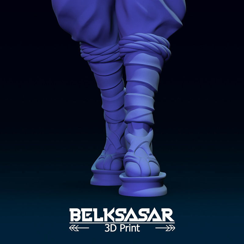 Ninja Girl Normal and Nude 3D print model_19