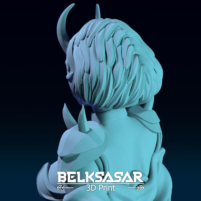 Ninja Girl Normal and Nude 3D print model_22