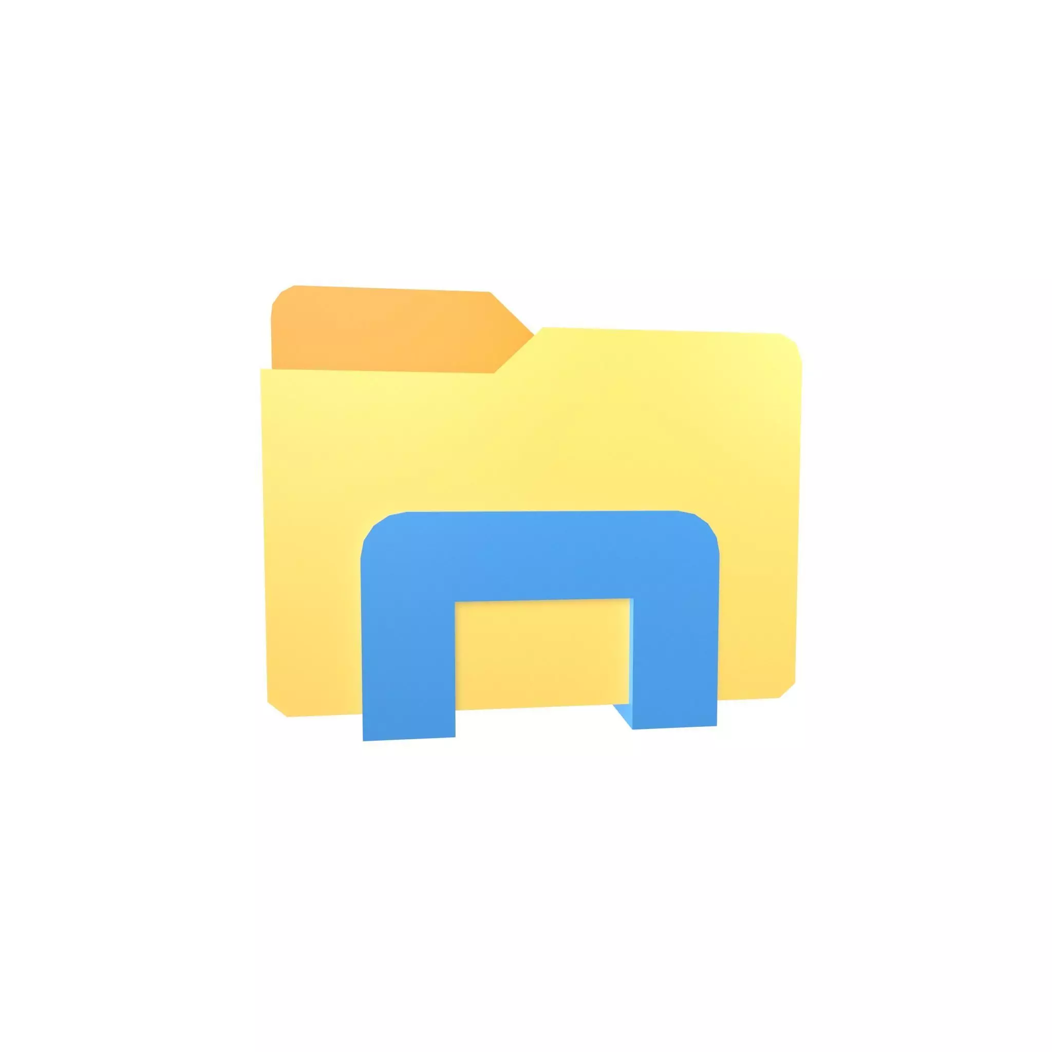 File Icon v1 001 Low-poly 3D model_0