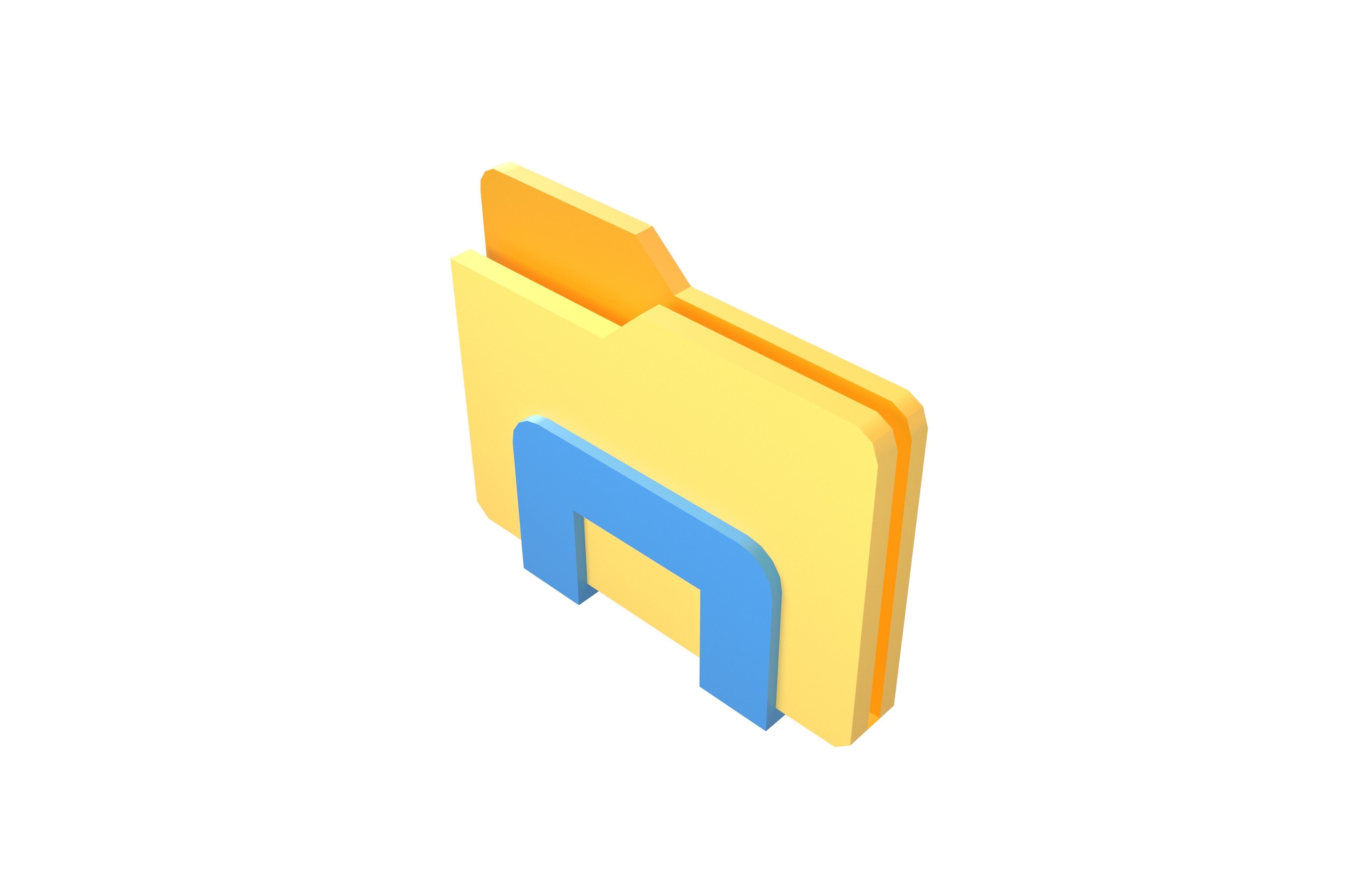 File Icon v1 001 Low-poly 3D model_2