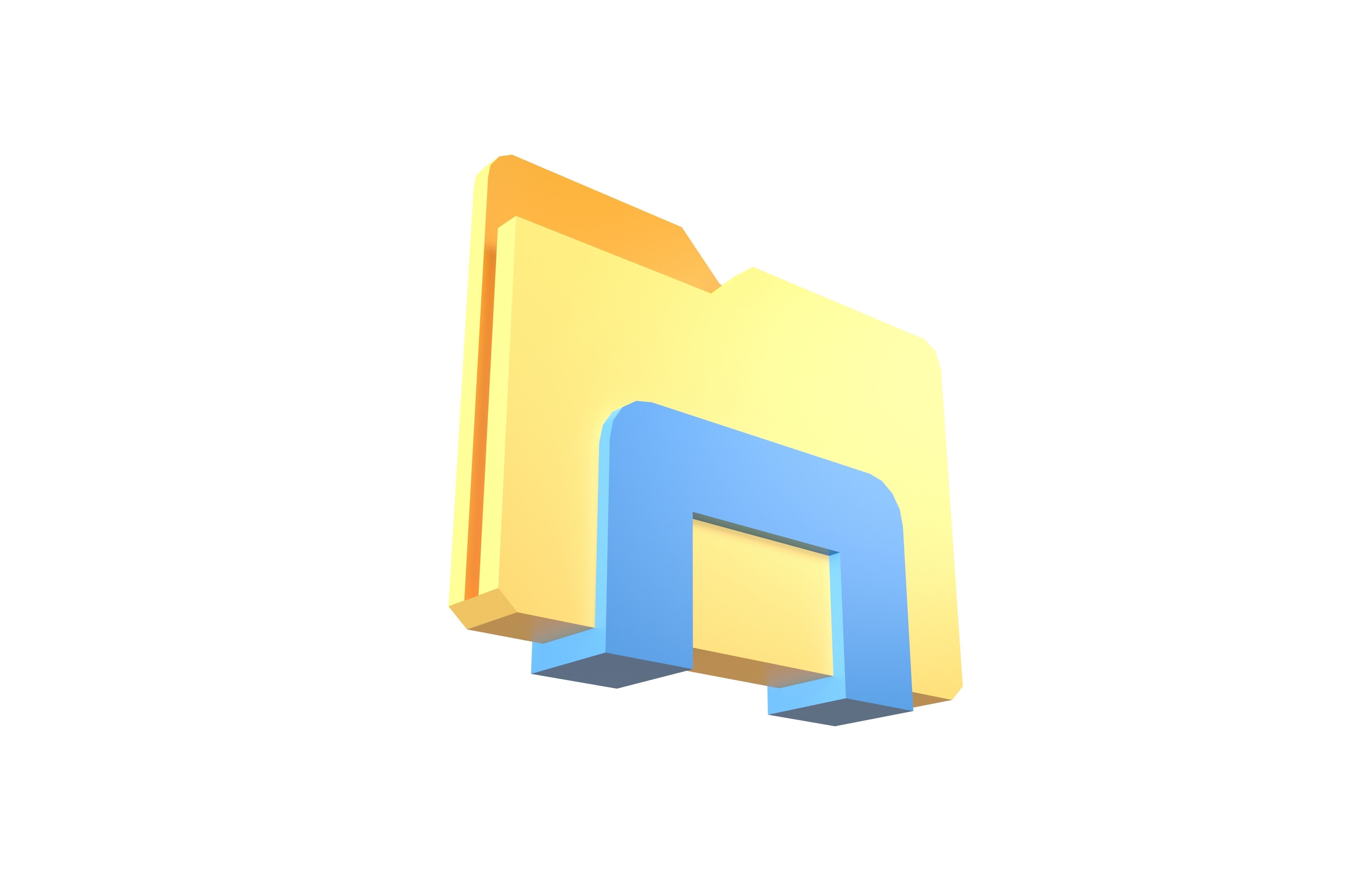 File Icon v1 001 Low-poly 3D model_3