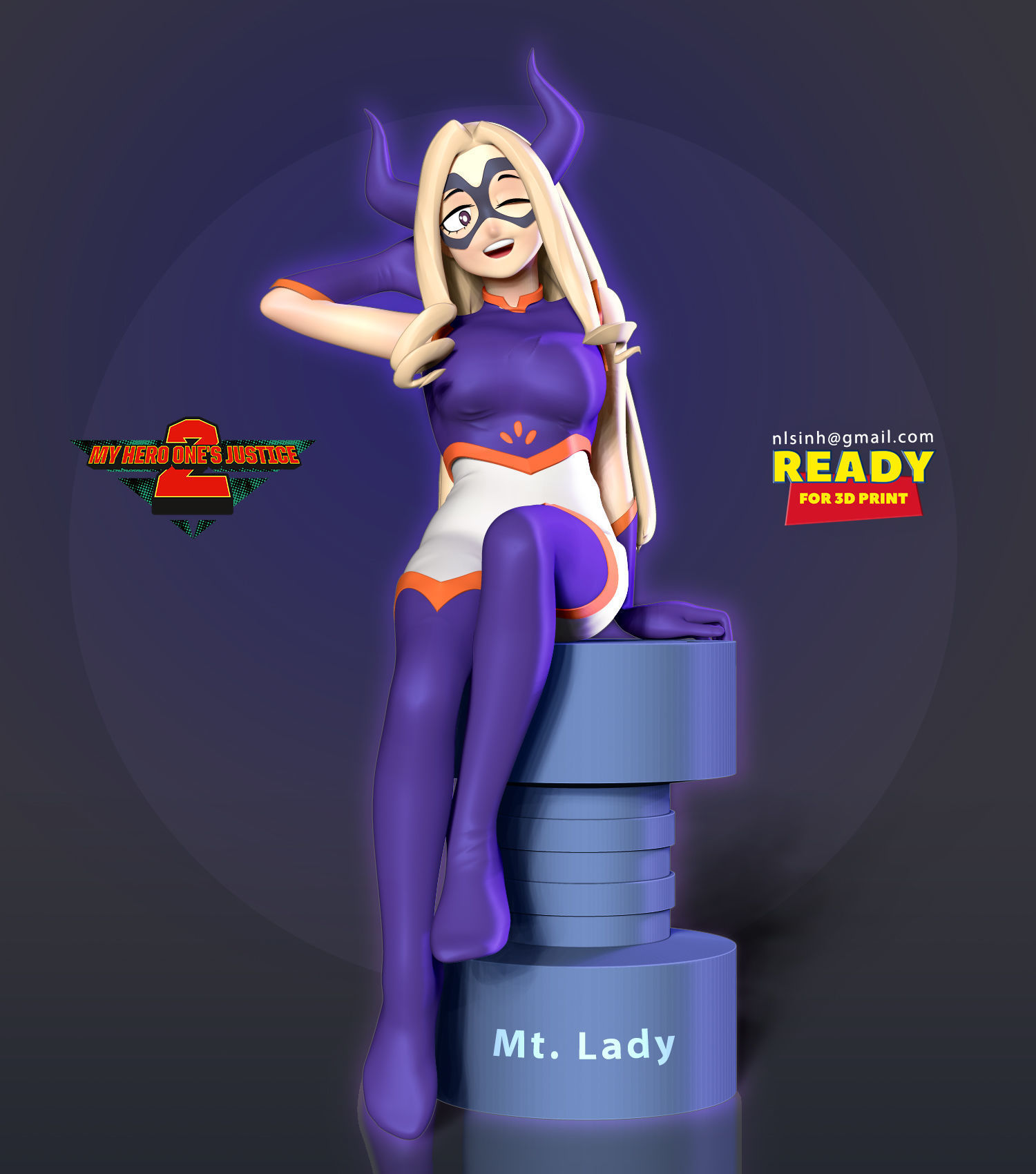 Mt Lady - My hero academia Fanart 3D print model_6