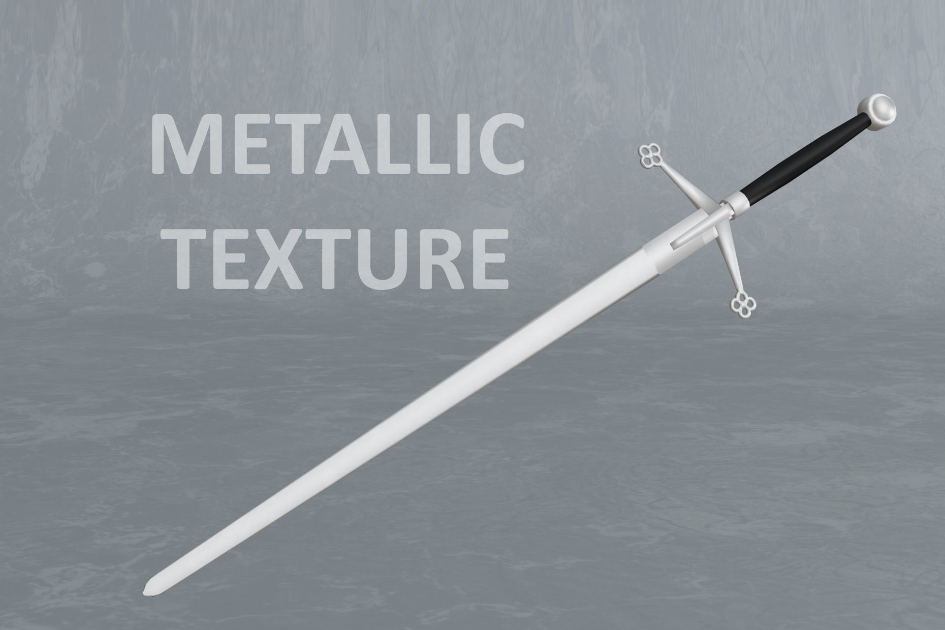 Rusted scottish claymore - two-handed sword - PBR 3D model Low-poly 3D model_10