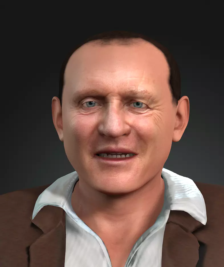 Anthony Hopkins 3D design Ready for animation 3D model 3D model_0